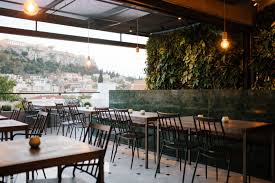 athens rooftop garden bar with the
