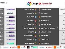 laliga kick off times for gameweek 2 of
