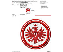 Logo redesign of german football club eintracht frankfurt. Eintracht Frankfurt Fc Logo Machine Embroidery Design For Instant Download