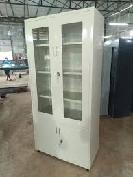 Mild Steel Glass Door Storage Cabinet