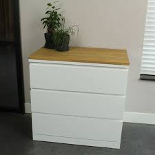 Oak Top Ikea Malm Chest Of Drawers 3 80