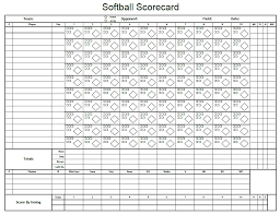 13 free sle softball score sheet