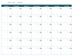 Wochenplan vorlage tabellenvorlagen leer : Leerer Monatskalender