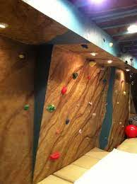 Climbing Wall In Unfinished Basement