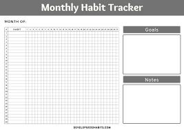 37 printable habit tracker templates