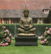 Large Bronzed Thai Buddha Statue And