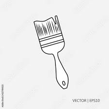 vector ilration paintbrush for