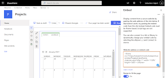 add calendar to sharepoint