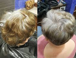 The gray creates a softening/brightening effect to the complexion, which is really flattering, especially compared to the. Growing Out Grey Hair Here S How Chatters Hair Salon