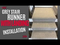 install a stair runner with a landing