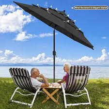9 ft 3 tier patio umbrella with crank