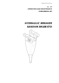 Hydraulic Breaker Sandvik Br108 Std Manualzz Com