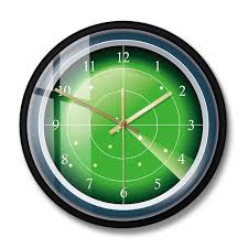 Green Radar Designer Wall Clock Hud