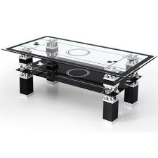 black coffee table with shelf for