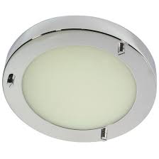 G9 Bathroom Flush Ceiling Light Chrome