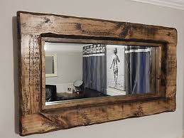 Mirror Rustic Wooden Farmhouse Mirror