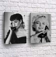 Marilyn Monroe Audrey Hepburn Canvas
