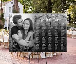 Wedding Seating Chart With Photo Printable Personalized