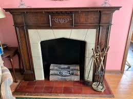 Vintage Faux Electric Fireplace Incl