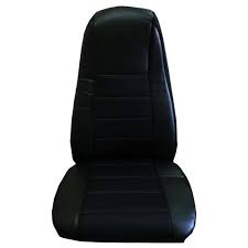 Black Vinyl Seat Cover With Fabric