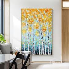 Abstract Birch Forest Wall Art Original