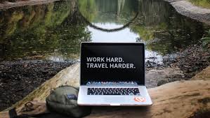 1360x768 work hard travel harder laptop