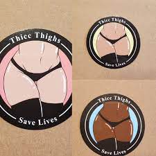 Thicc Thighs Save Lives Sticker - Etsy
