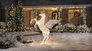 Christmas central has a great selection of outdoor christmas decorations including nativity scenes, reindeer & more. Home Depot Has A 6 Foot Unicorn Lawn Ornament Simplemost