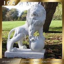 Classic Garden Statue Marble Stone Lion
