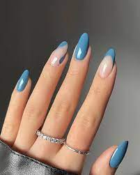 nails glossy almond fake nails