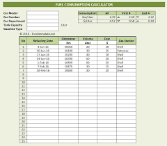 This Fuel Consumption Calculator Is An Excel Template To