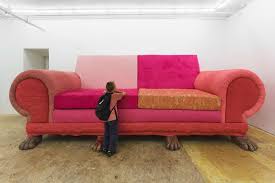 a giant pink couch my fave places