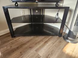 black gl tv stand home decor for