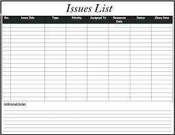 Issue Log Template Excel Luxury List Templates Archives Save Word
