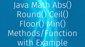 java math abs round ceil floor