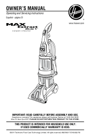 user manual hoover steamvac english