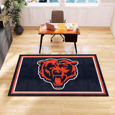 chicago bears 5ft x 8 ft plush area rug