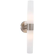 George Kovacs Saber 2 Light Brushed Nickel Wall Sconce P5042 084 The Home Depot