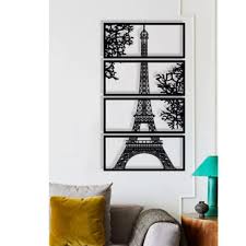 1set Wooden Wall Art Eiffel Tower