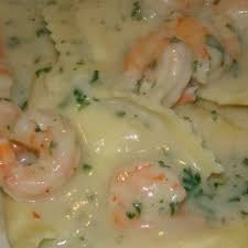 lobster ravioli with shrimp cream sauce