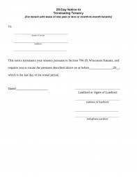 wisconsin lease termination letter form