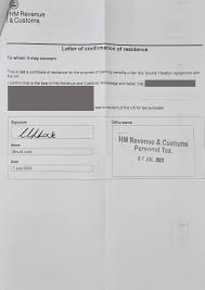 certificate of residence hmrc tax