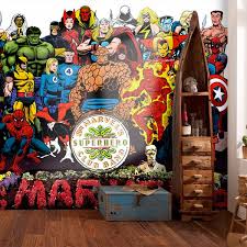Wall Mural Marvel Superhero Club Band