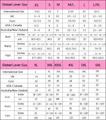 Size Chart M Global Lover Com