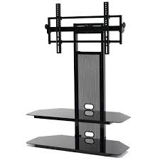 transdeco black glass tv stand with