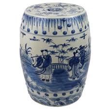 White Qing Dynasty Ceramic Garden Stool