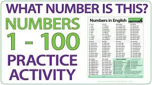 numbers 1 100 in english woodward english