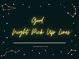 Stand out from the crowd with these flirty pickup lines to help you break the ice. Sweet 27 Romantic Good Night Pick Up Lines List 2021