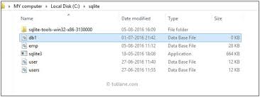 sqlite create database tutlane