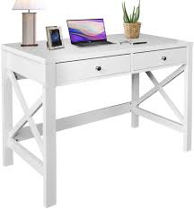 Elle décor® lara 42w writing desk, cool gray/snow white. Zavoj Ispred Tebe Zabraniti White Home Desk Goldstandardsounds Com